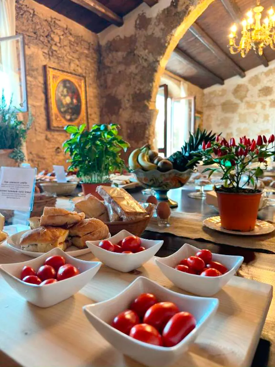 Feudo Nobile e il esclusivo ristorante agriturismo Gela solo per gli ospiti.